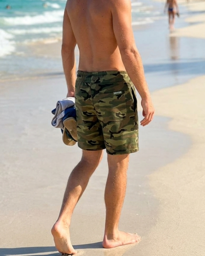 Men's Urban Tactical Camouflage Terry Shorts Beach Wear