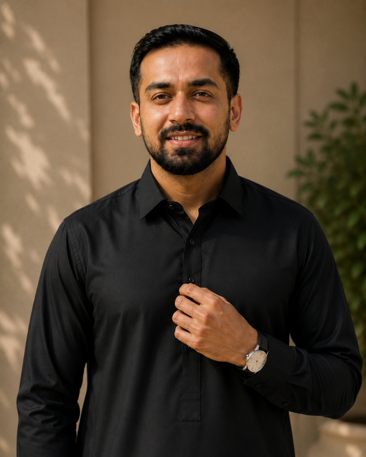 Black Shalwar Kameez for Men