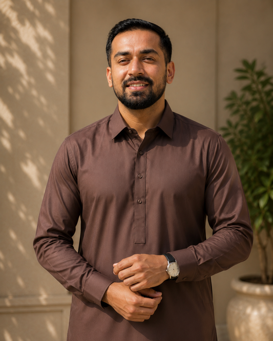 Chocolate Shalwar Kameez for Men